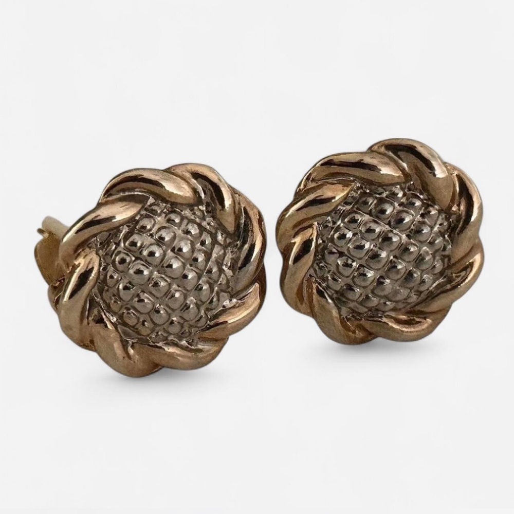 Vintage Sunflowers clip on Earrings